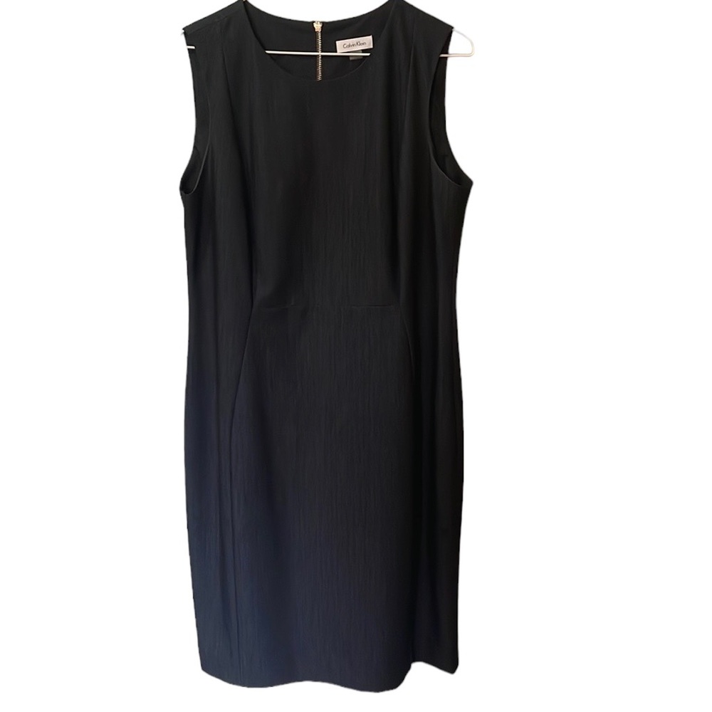 Calvin Klein charcoal gray zipper back dress